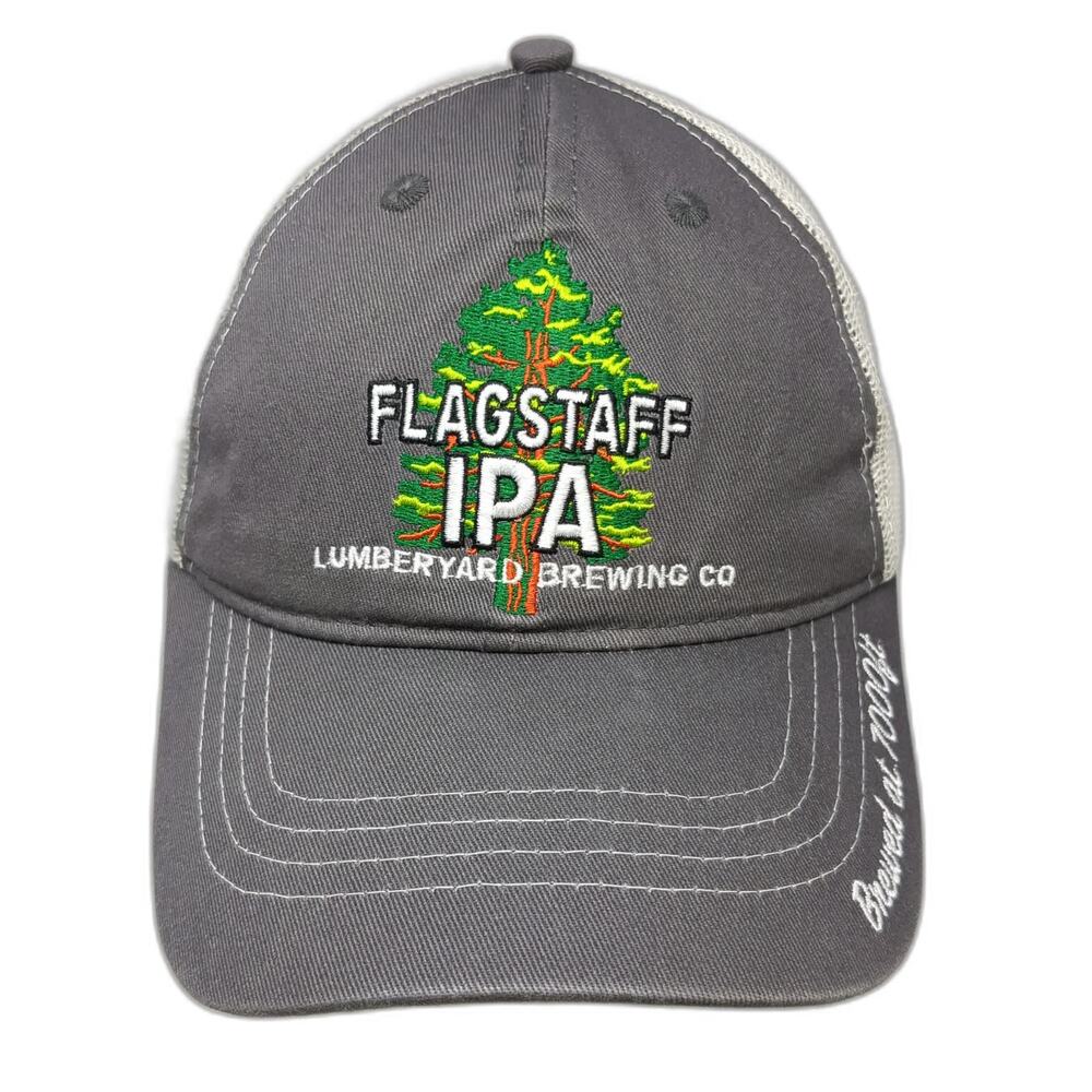 Brewery Branding Co. Trucker Hat Gray One Size Flagstaff IPA Beer Logo Mesh
